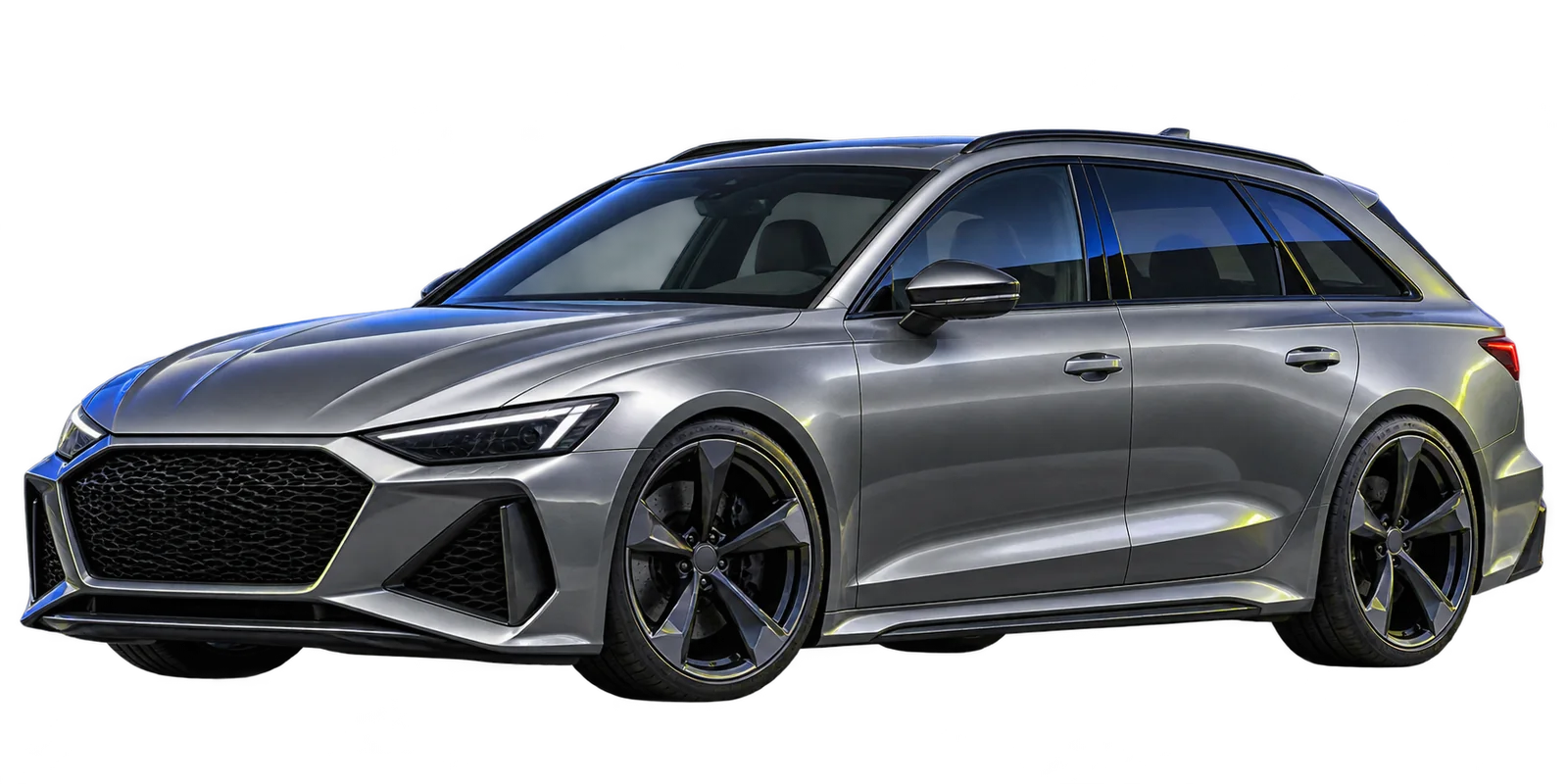 AI-generated concept of an unbranded graphite sport wagon